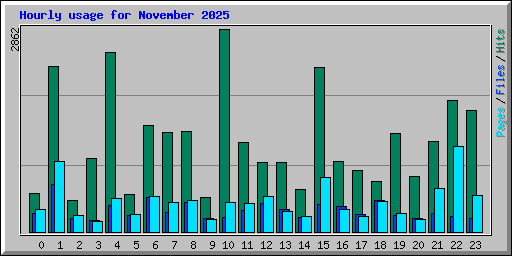 Hourly usage for November 2025