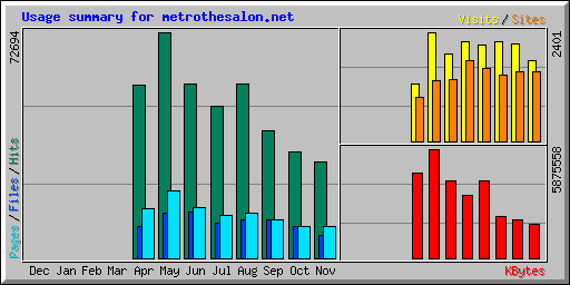 Usage summary for metrothesalon.net